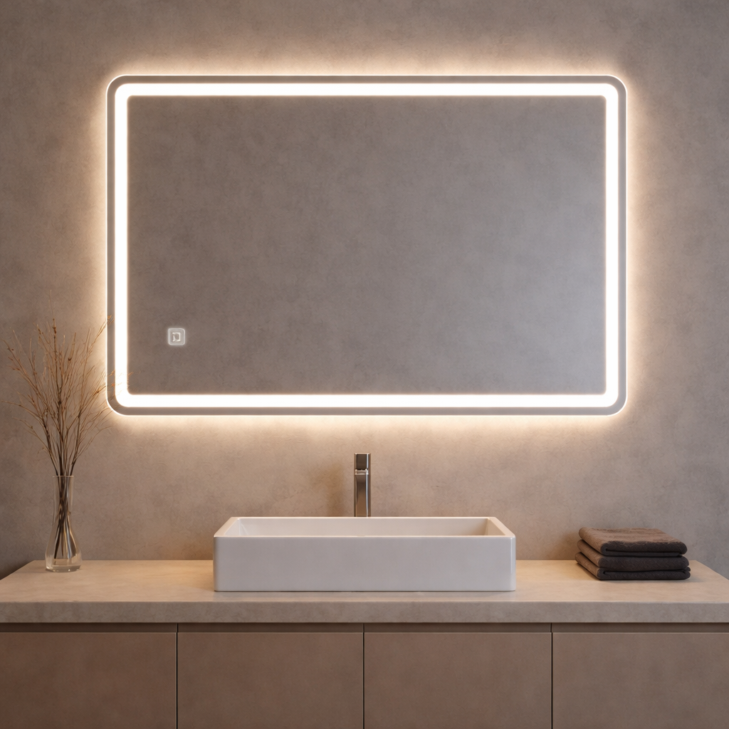 VIENNA WITH FRONT & BACKGROUND LED 60X80CM W/OUT MAGNIFYING MIRROR