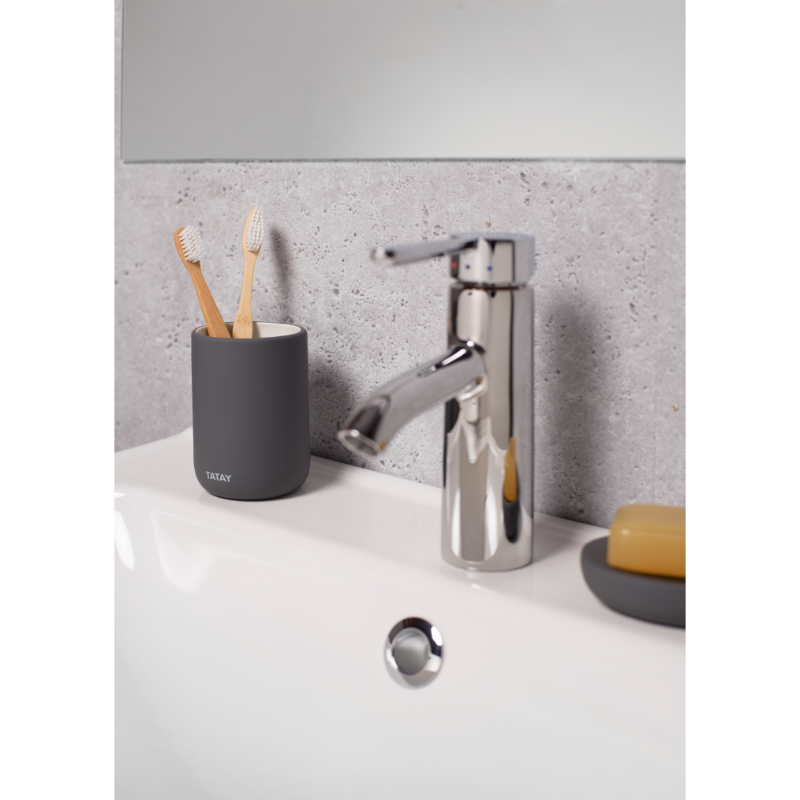 TATAY SOFT TOOTHBRUSH HOLDER ANTHRACITE GREY