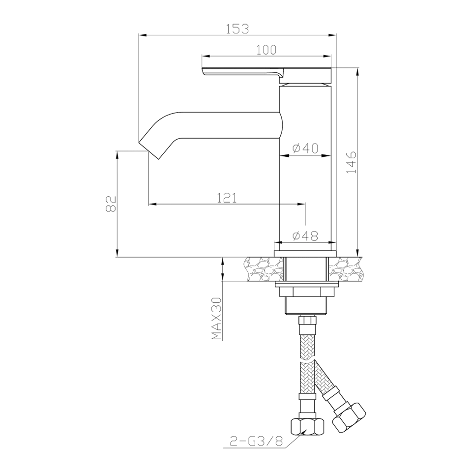 ERA WHITE BASIN MIXER