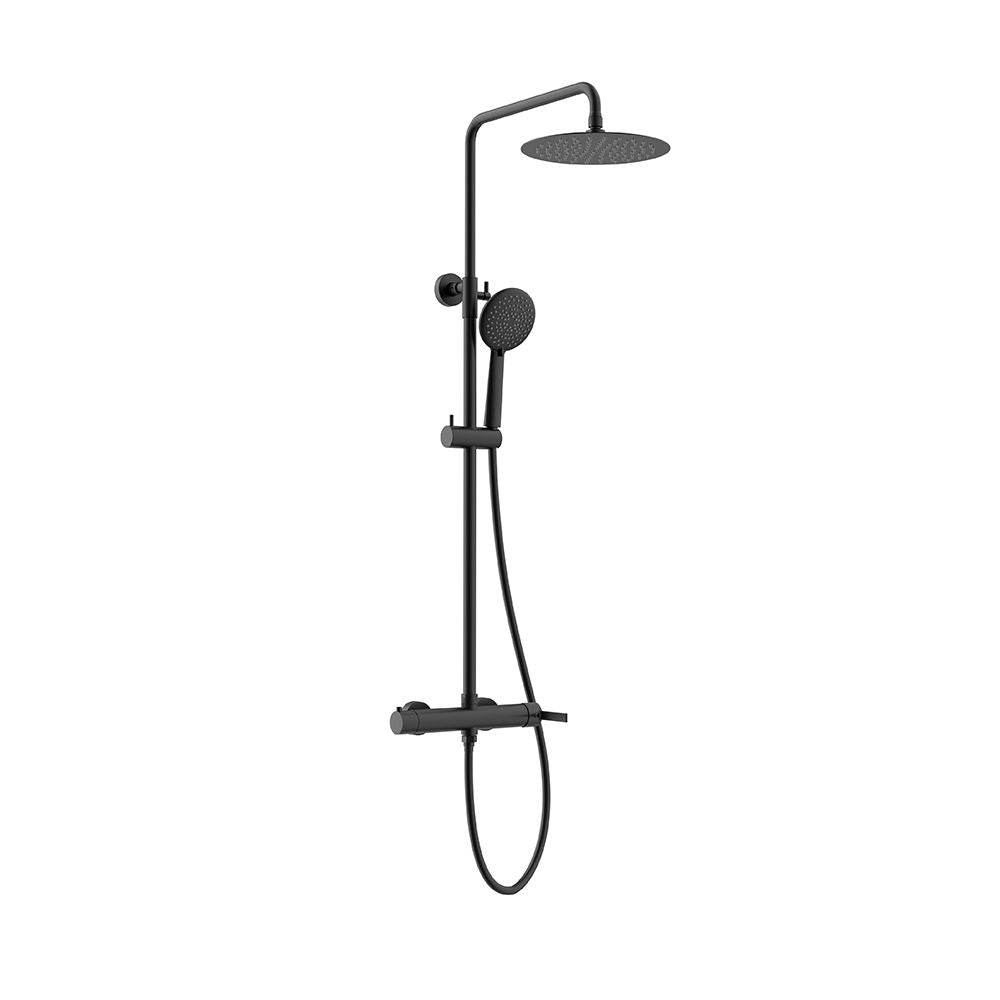 ELEGANCE ROUND SHOWER COLUMN BLACK MATT