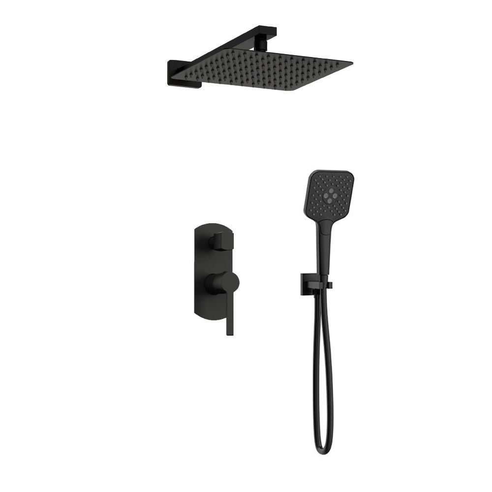 ELEGANCE CONCEALED SHOWER MIXER SET BLACK MATT