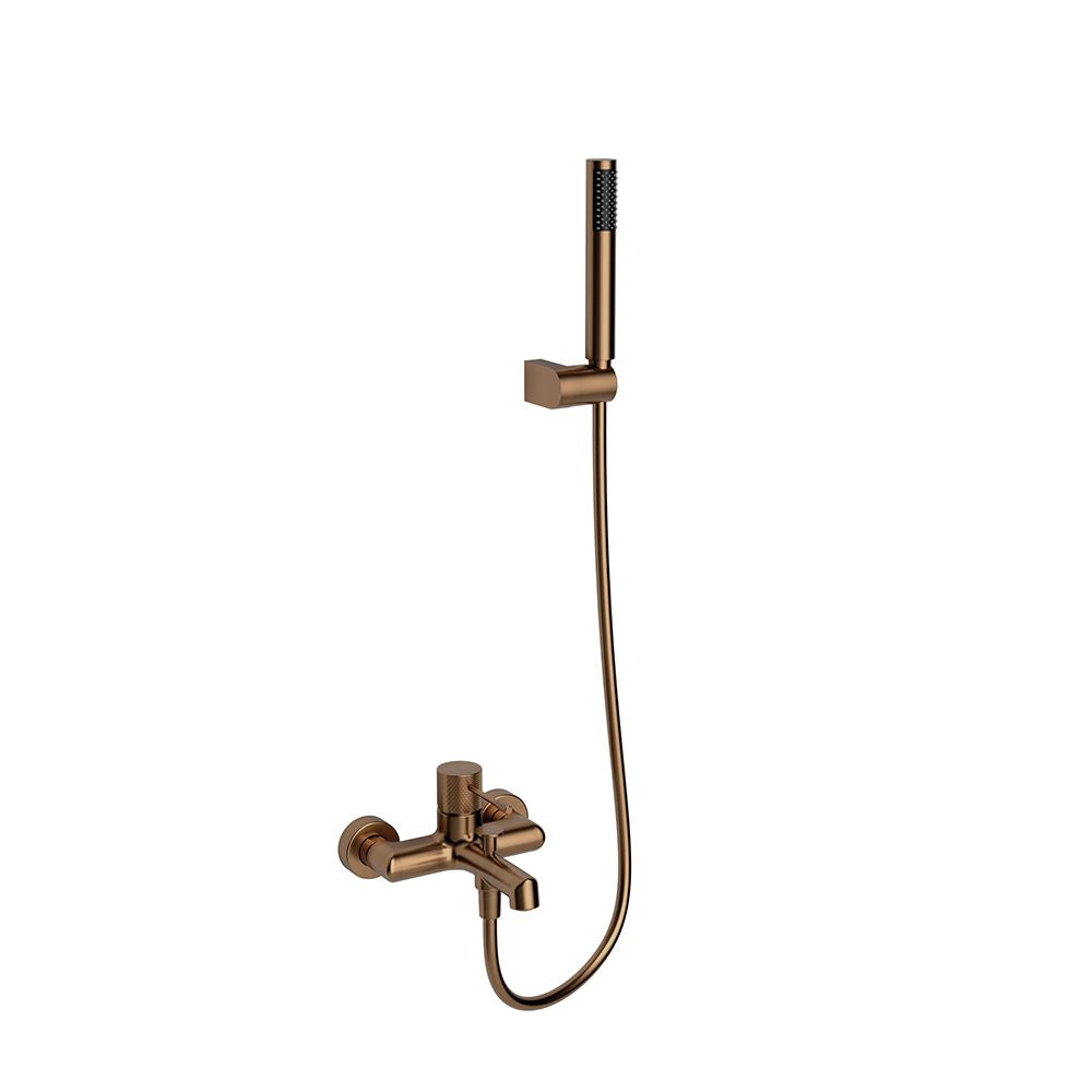 TERRA SINGLE LEVER BATH-SHOWER MIXER ROSE BRUSHED GOLD
