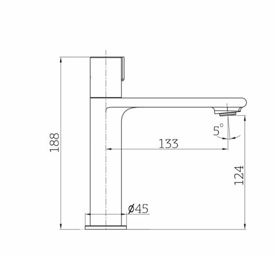 ELEGANCE PROGRESSIVE SINGLE LEVER BASIN MIXER BLACK MATT