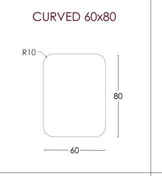 Τεχνικό διάγραμμα διαστάσεων Project Mirrors - IRON CURVED 60X80CM