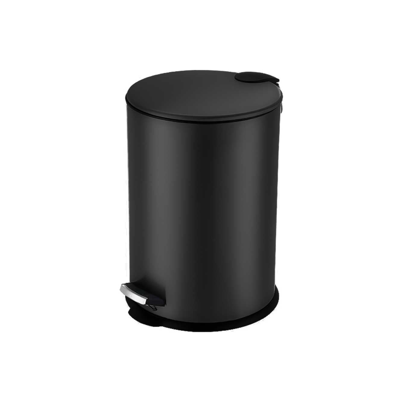 BLACK ROUND TOILET BIN 3LT