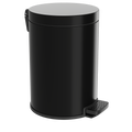 BLACK ROUND REFUSE BIN 6LT