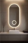 PORTO OVAL LED MIRROR WITH MAGNIFYING MIRROR 120X80
