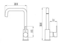 EPOS 2WAY SINK MIXER BLACK
