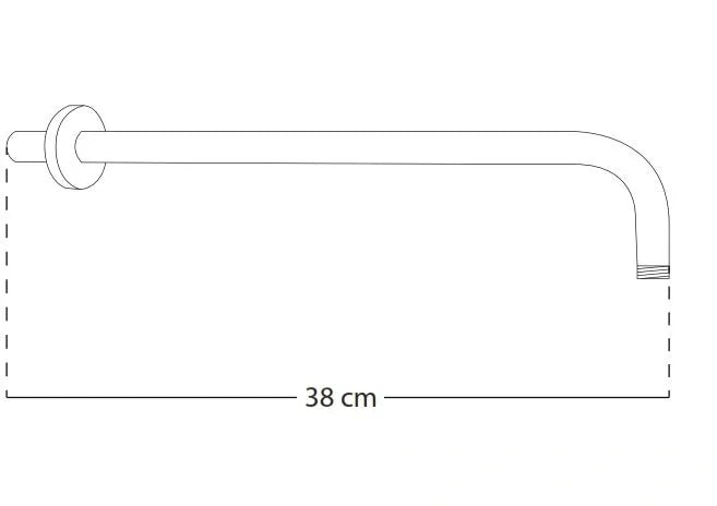 ROUND WALL-MOUNTED SHOWER ARM