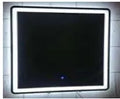 LED MIRROR WITH BLACK ALUMINIUM FRAME 80X60