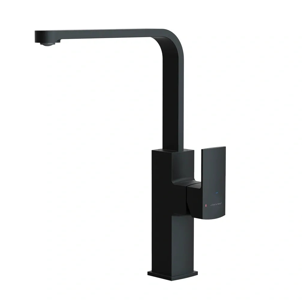 ALPINA SQUARE MATTE BLACK KITCHEN MIXER 2WAY