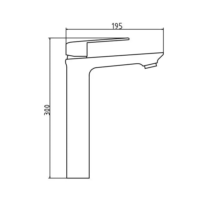 FONTANA BLACK TALL BASIN MIXER