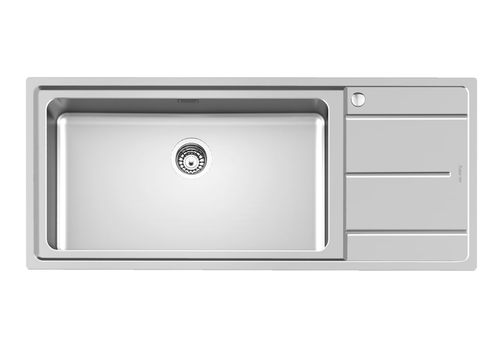 FOSTER EVO S/STEEL SINK 1 BOWL & DRAINER 116X50cm